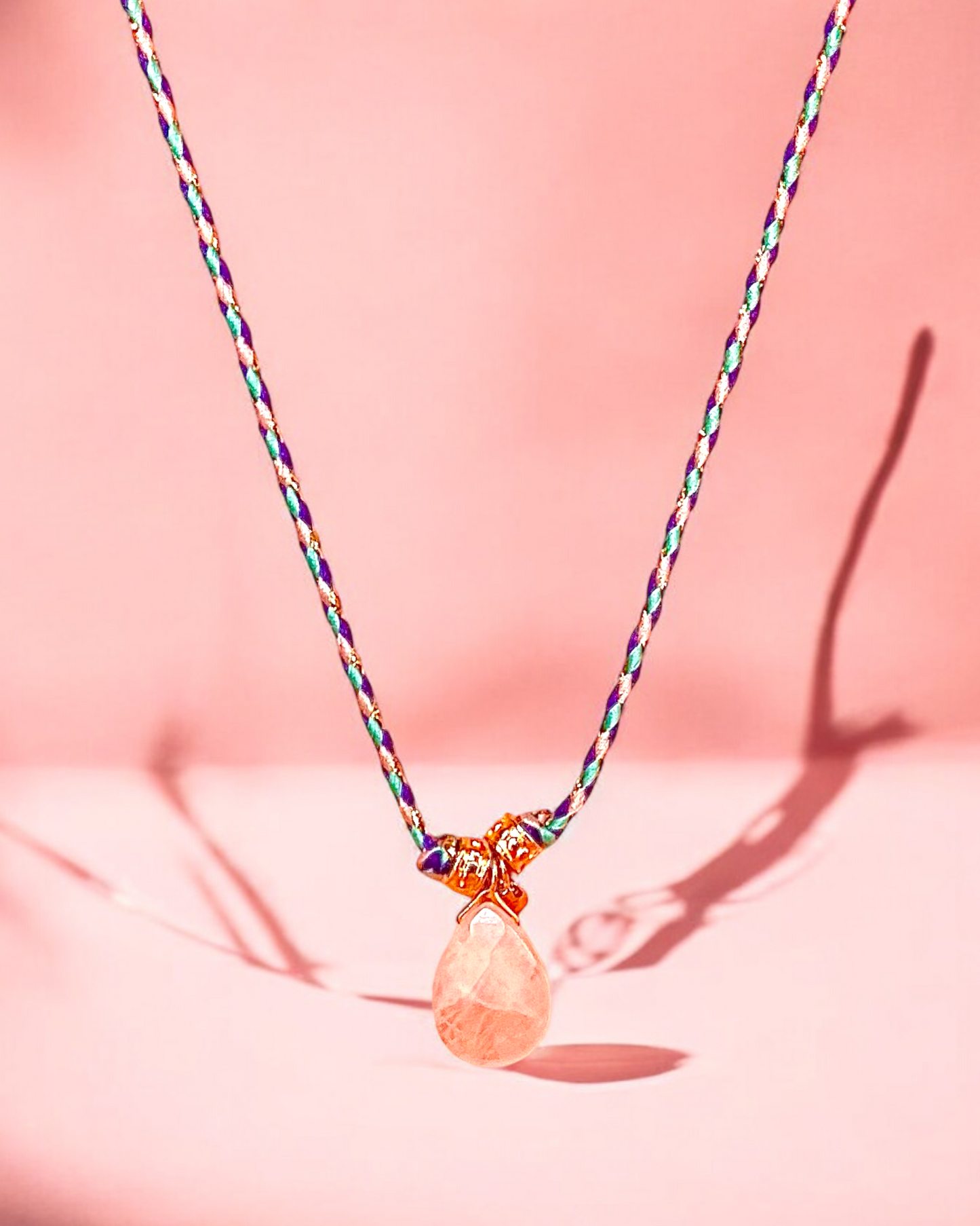 Collier quartz rose