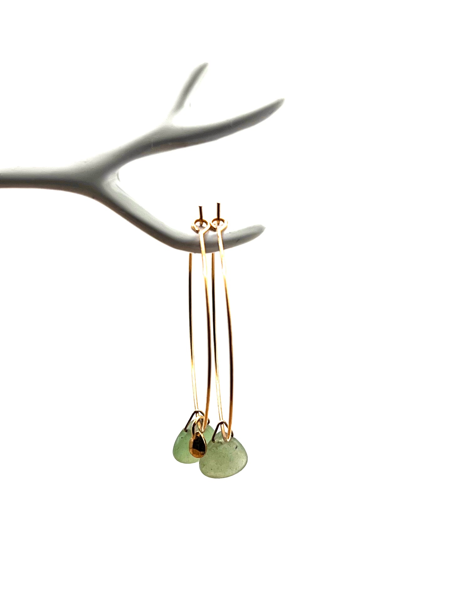 Grandes créoles aventurine