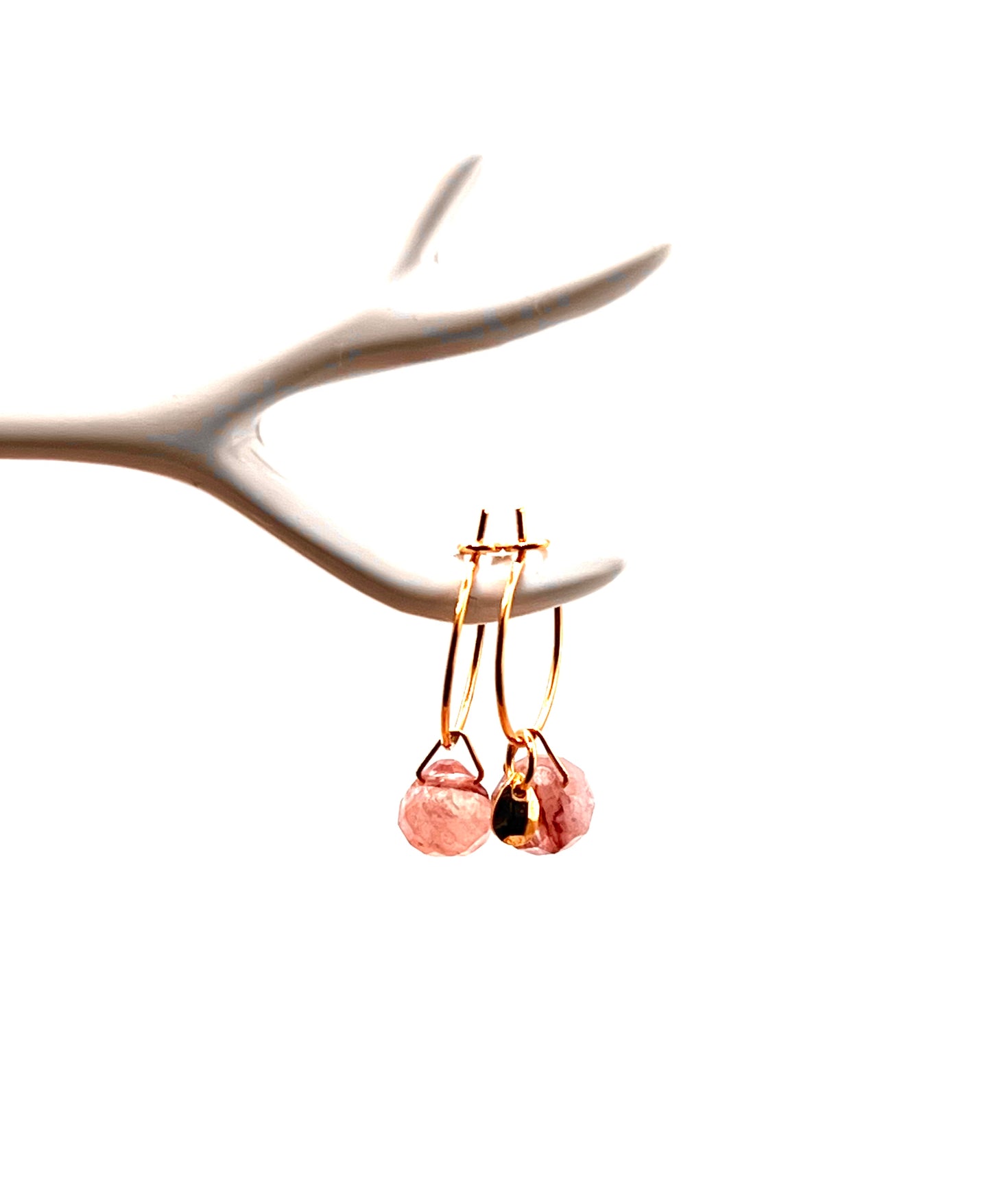 Petites créoles red quartz