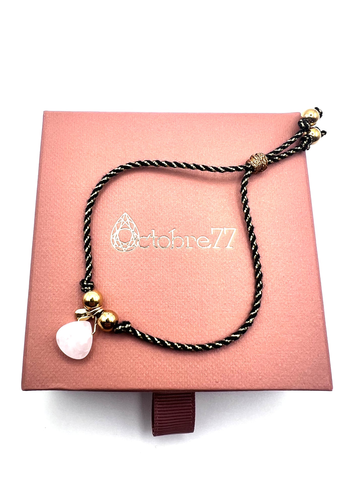 Bracelet en quartz rose pâle