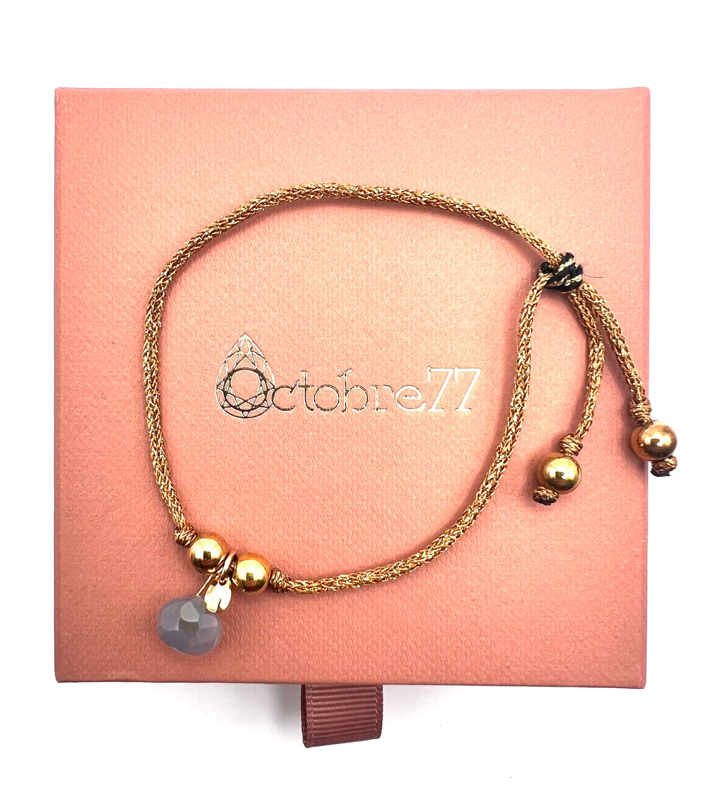 Bracelet calcédoine bleue