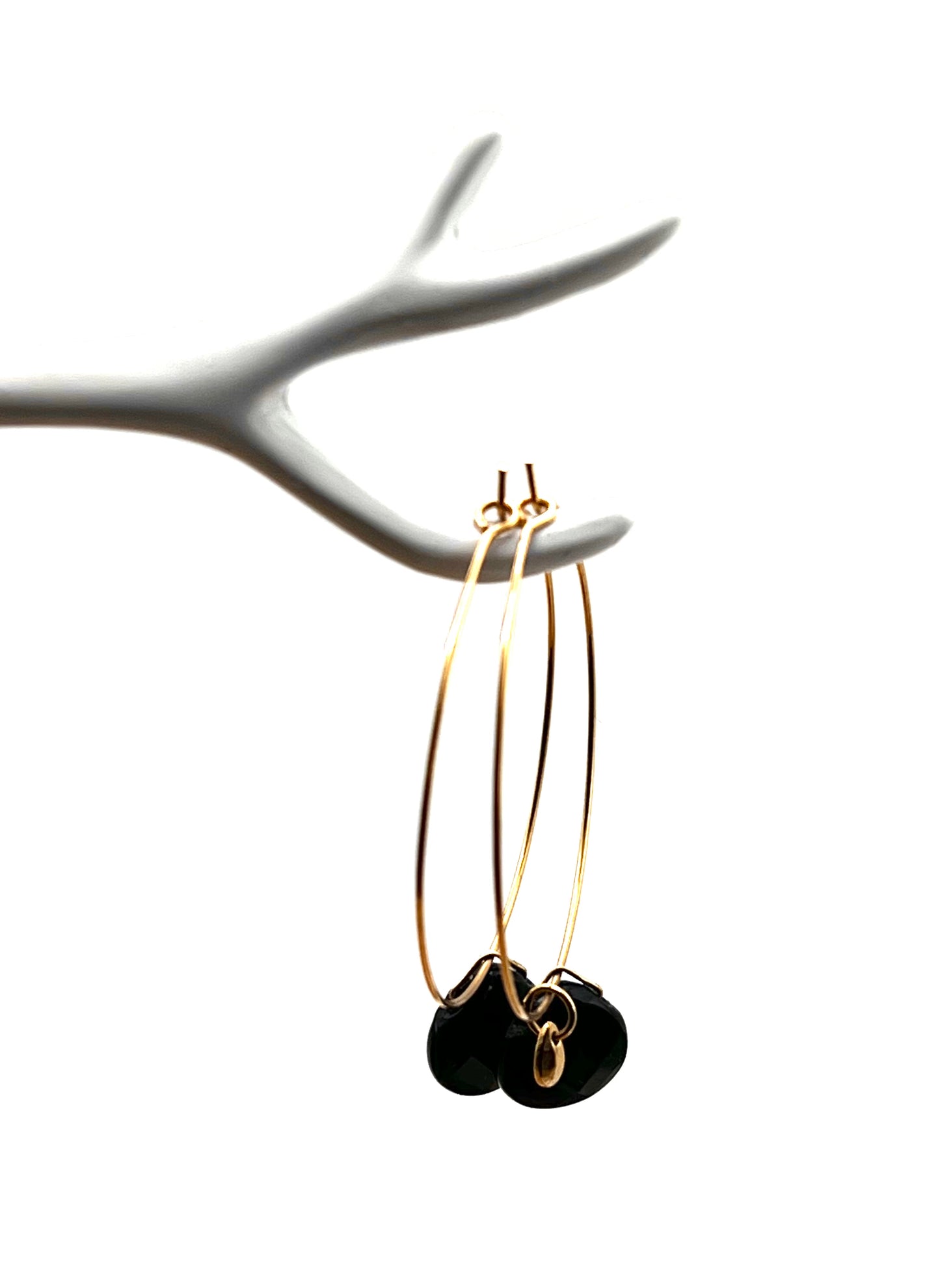 Grandes créoles Onyx